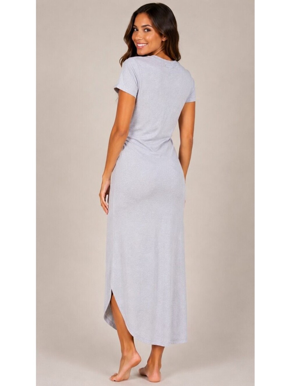 NWT Six Fifty Baby Blue Crew Neck Short Sleeve Maxi Dress Size Small - Picture 2 of 7